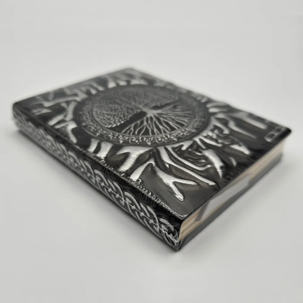 Small 3D Silver Tree of Life Journal Notebook